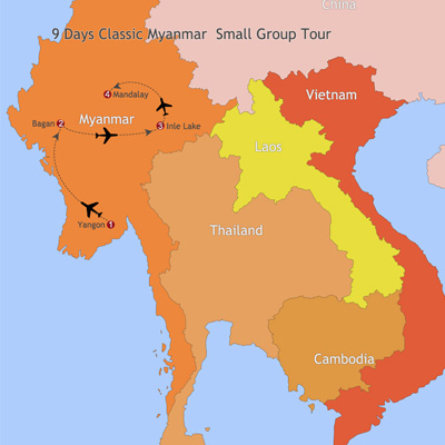 9 Days Classic Myanmar Small Group Tour 