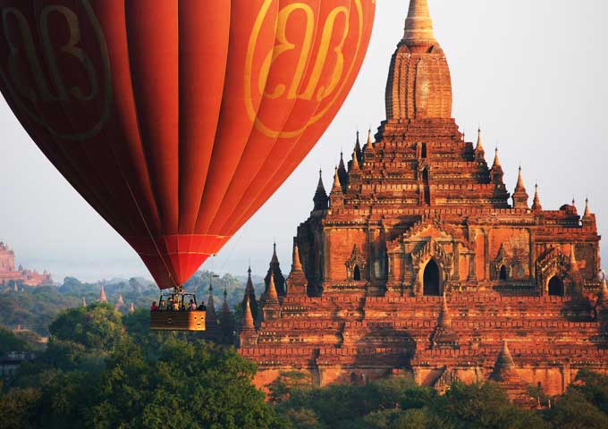 Hot air balloon in Bagan