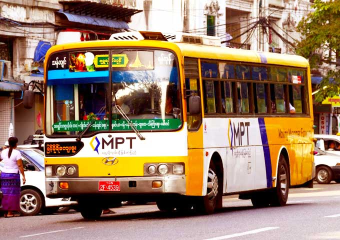 Bus tour in Myanmar