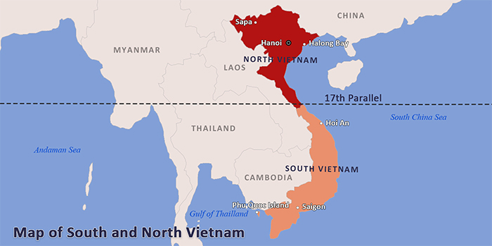 map-of-south-and-north-vietnam