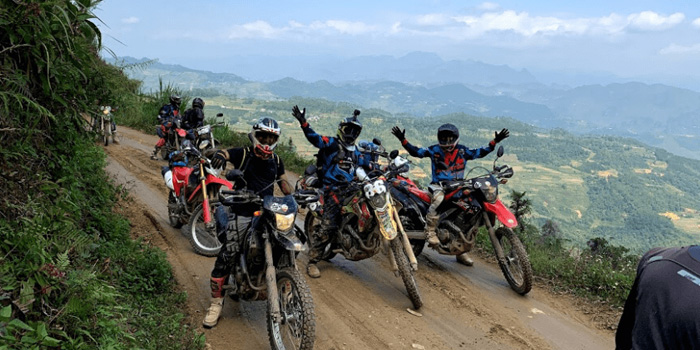 Ride a motorbike in Vietnam