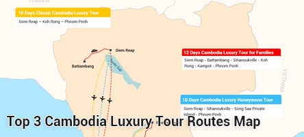 cambodia luxury tour map