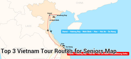 vietnam-tour-for-seniors-route-map