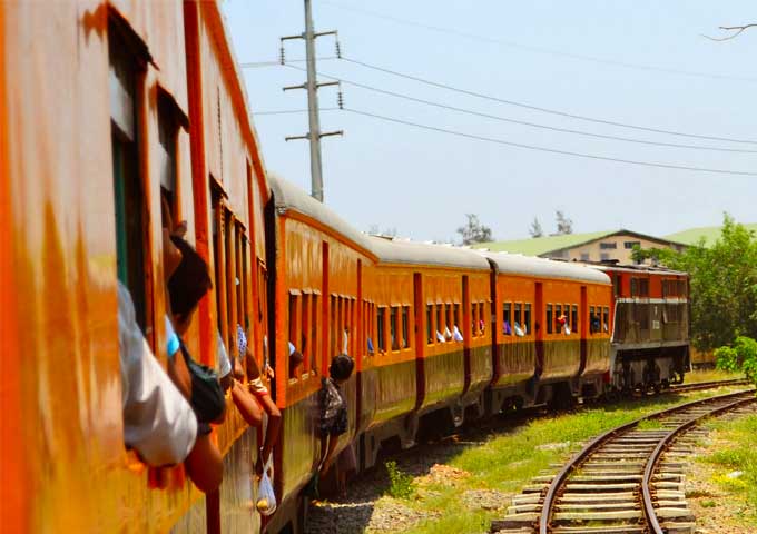 Train tour in Myanmar